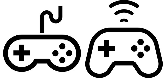 有線と無線のゲームパッドの画像