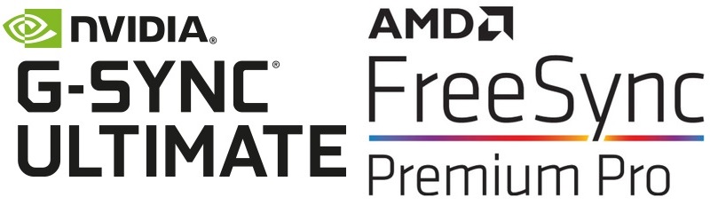 G-SYNC UltimateとFreeSync Premium Proのロゴ画像