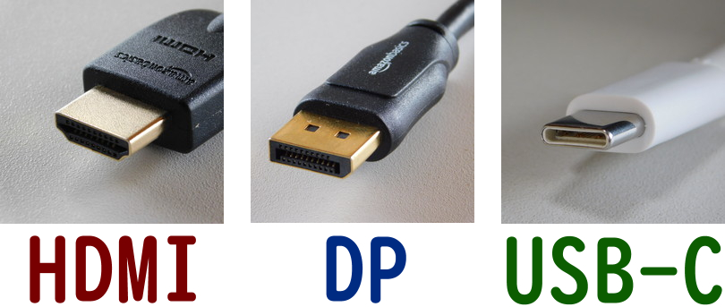 HDMIとDisplayProtとUSB-C端子の画像